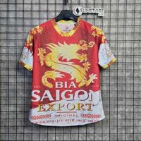 Áo Bóng Đá Họa Tiết Bia Sài Gòn Đỏ Độc Đáo