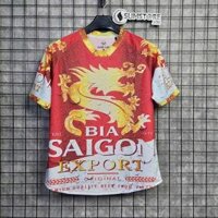 Áo Bóng Đá Họa Tiết Bia Sài Gòn Đỏ Độc Đáo