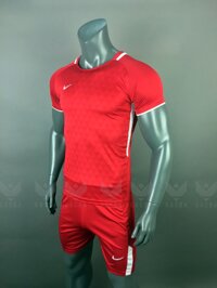 Áo bóng đá không logo Nike đỏ lé trắng ( HẾT HÀNG )