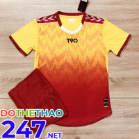 Áo bóng đá KLG T90 mã KLG-144 màu vàng đỏ mới nhất 2019-2020