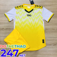 Áo bóng đá KLG T90 mã KLG-145 màu vàng trắng mới nhất 2019-2020