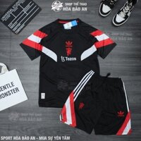 Áo Bóng Đá MU Training Màu Xám, Bộ Quần Áo BÓng Đá Manchester Màu Xám Vải Thái Thoáng mát phom 43-90kg