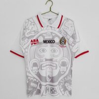 Áo Bóng Đá Ngắn Tay Kiểu vintage Mùa Giải mexico Sân Khách 1998 Cỡ s-Xl