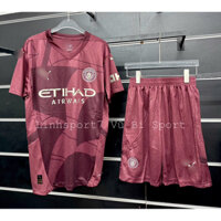 Áo bóng đá player CLB MC Manchester City 24/25 sân khách màu nâu đỏ