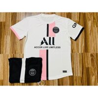 ÁO BÓNG ĐÁ PSG TRẮNG HỒNG CHẤT VẢI THOÁNG MÁT