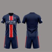 Áo bóng đá PSG xanh dương thun lạnh - Áo đá banh Clb Paris Saint Germain  xanh dương thun lạnh chất lượng