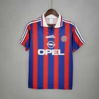 Áo bóng đá retro Bayern 1995 Xanh Tím vải Cotton Polyester thời trang blockcore
