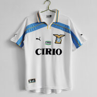 Áo Bóng Đá Retro Lazio Trắng Thứ Ba 1999 / 2000 Nesta Vieri Stankovic Mihajlovic Mancini Áo Sơ Mi Bóng Đá Nam Phiên Bản Quạt