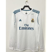 Áo bóng đá retro Real Madrid 17-18, áo sân nhà 7 Ronaldo 9 Benzema, tùy chỉnh polo, áo sân khách Real Madrid 17/18, áo trắng sân nhà tay ngắn, áo dài tay tím đen 2017 2018 R