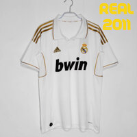 Áo bóng đá retro real madrid 2011 vải Cotton Polyester thời trang blockcore