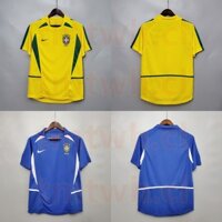 Áo bóng đá sân khách sân nhà Retro Brazil 2002 Xanh vàng