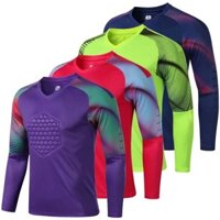 Áo bóng đá Thể thao Bóng đá dài tay Thủ môn Jersey Áo thoáng khí Top Thủ môn bóng đá Jersey