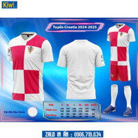 Áo Bóng Đá Tuyển Croatia 2024 Sọc Caro Trắng Đỏ