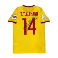 ÁO BÓNG ĐÁ VIỆT NAM 2021 THỦ MÔN CHÍNH HÃNG PLAYER + PATCH AFC WOMEN'S ASIAN CUP INDIA 2022 #14 T.T.K.THANH + CHỮ KÍ