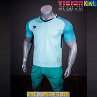 Áo Bóng Đá Vision Xanh Ngọc Chất Thun Co Giãn