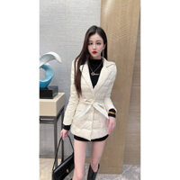 Áo Bông Dài Tay Cổ Vest Màu Trơn Thiết Kế Cao Cấp Phong Cách Phương Tây Phong Cách Hàn Quốc Áo Dễ Phối Đồ Mẫu Mới Mùa Đô