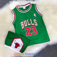Áo bóng rổ BULL CHICAGO 23 màu xanh lá