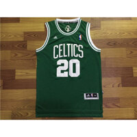 áo bóng rổ nam mới màu xanh lá cây của NBA Boston Celtics # 20 áo bóng rổ thêu Ray Allen R30