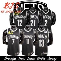 Áo Bóng Rổ Số 7 Brooklyn Nets Màu Trắng Đen