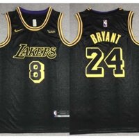 Áo Bóng Rổ Thêu Họa Tiết Nba Lakers 24 Kobe Bryant 2021 8 back 24 Cho Nam  🥇  ⚡