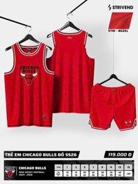 Áo Bóng Rổ Trẻ Em Strivend Chicago Bull Đỏ SS26