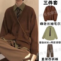 áo boy phố，áo khoác dù，áo sơ mi tay dài+áo đông nam，áo len nam，áo khoác cardigan nam，áo nam đẹp，，áo tay dài，Áo Khoác cardigan Dệt Kim Dáng Rộng Thời Trang Thu Đông 2022 Phong Cách Nhật Bản Mới Cho Nam，style hàn quốc，set đồ nam bigsize，bộ đồ，unisex
