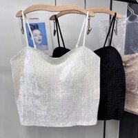 Áo bra 2 dây có đệm mút ngực chất liệu nhung cao cấp chuẩn loại 1