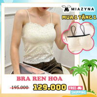 Áo Bra 2 Dây Miazyna Ren Sexy Bền Đẹp Quyến Rũ Co Giãn Tốt Có Đệm Ngực Dễ Phối Đồ Z5836