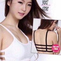 Ao Bra 3 Dây Không Gong   Áo Bra Mút Mỏng - Đen