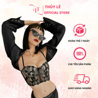 Áo Bra Áo Corset Áo Lót Ren Dáng Croptop Đệm Mỏng Có Gọng Ren Mềm Phong Cách Gợi Cảm