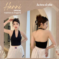 Áo bra cổ yếm sexy hở lưng khoe vai dáng croptop đẹp chất su mát lạnh may liền đềm ngực mã A628