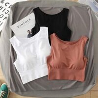 Áo Bra Crottop Có Mút Ngực Áo Bra Tập Gym Yoga bra thể thao - Cam Đất