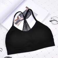 Áo bra dây đan cách điệu phối ren sau lưng [CỰC HOT]