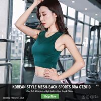 Áo bra lưng đục lỗ lưới GT2010 co giãn 4 chiều, thoáng mát, ôm dáng, tập gym yoga cực thoải mái