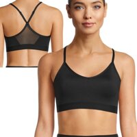 Áo Bra nâng ngực Áo lót thể thao tập gym yoga cao cấp 2 dây phối lưới hàng Xuất Dư mềm mịn thoáng khí thấm hút mồ hôi