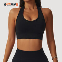 Áo Bra Nữ Cổ Yếm Thể Thao Tập Gym Yoga Kèm Mút Ngực Tôn Vòng 1 - Gymlong GL224