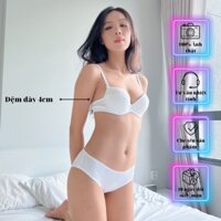 Áo bra push up mút độn nâng ngực cotton tone màu pastel