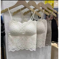 Áo Bra QC 2 Dây Ren Sexy Bền Đẹp Quyến Rũ Co Giãn Tốt Có Đệm Ngực Dễ Phối Đồ