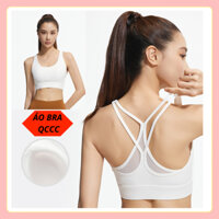Áo bra tập gym, yoga nữ cao cấp, dây lưng đan chéo mút đúc liền áo hàng QCCC loại 1 co giãn 4 chiều Lucky Sport- S112
