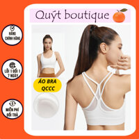 Áo bra tập gym, yoga nữ cao cấp, dây lưng đan chéo mút đúc liền áo hàng QC loại 1 co giãn 4 chiều, thấm hút tốt - S112