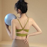 Áo bra tập yoga dây cheo lưng có mút đệm ngực gợi cảm M018