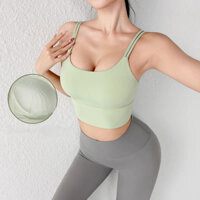 Áo Bra Tập Yoga Lulu 2 Dây Có Đệm Chống Sốc Cố Định Cao Cấp