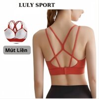 Áo bra tập Yoga LULY SPORT,Mút Đúc liền,vải mềm, mát, thấm hút mồ hôi, lưng dây đan xinh