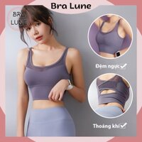 Áo bra tập Yoga/Thể thao nữ thoáng khí cao cấp BraLune, Áo tập thể thao nữ co giãn tôn dáng S17