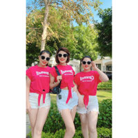 Áo buộc vạt giữa freesize, áo dân vũ, đồng phục