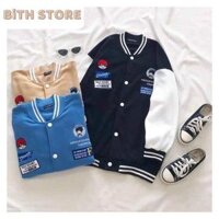 Áo cadigan bomber unisex dinner chất nỉ phong cách teen, mẫu cardigan hè mới siêu cá tính - Cột tóc quà tặng - Size L dưới 60kg