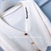 Áo cadigan len lông thỏ dáng ngắn ( ảnh chụp thật) hàng quảng châu cao cấp