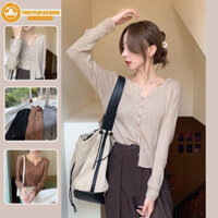 Áo Cadigan Len Nữ Hàng Cúc Trước Form Vừa Dễ Mix Đồ Len Lông Thỏ Mềm Mịn Cao Cấp M9001s - Hàng mới về