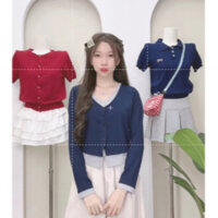 Áo cadigan phối layer 2 lớp thun tăm xixeoshop - A61