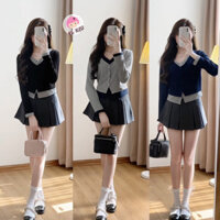 Áo cadigan phối layer 2 lớp thun tăm sang đẹp